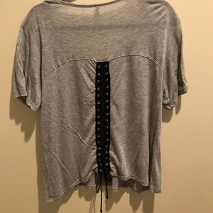 LF LACE UP TOP